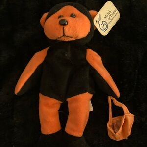 Orange and Black Plush Bear